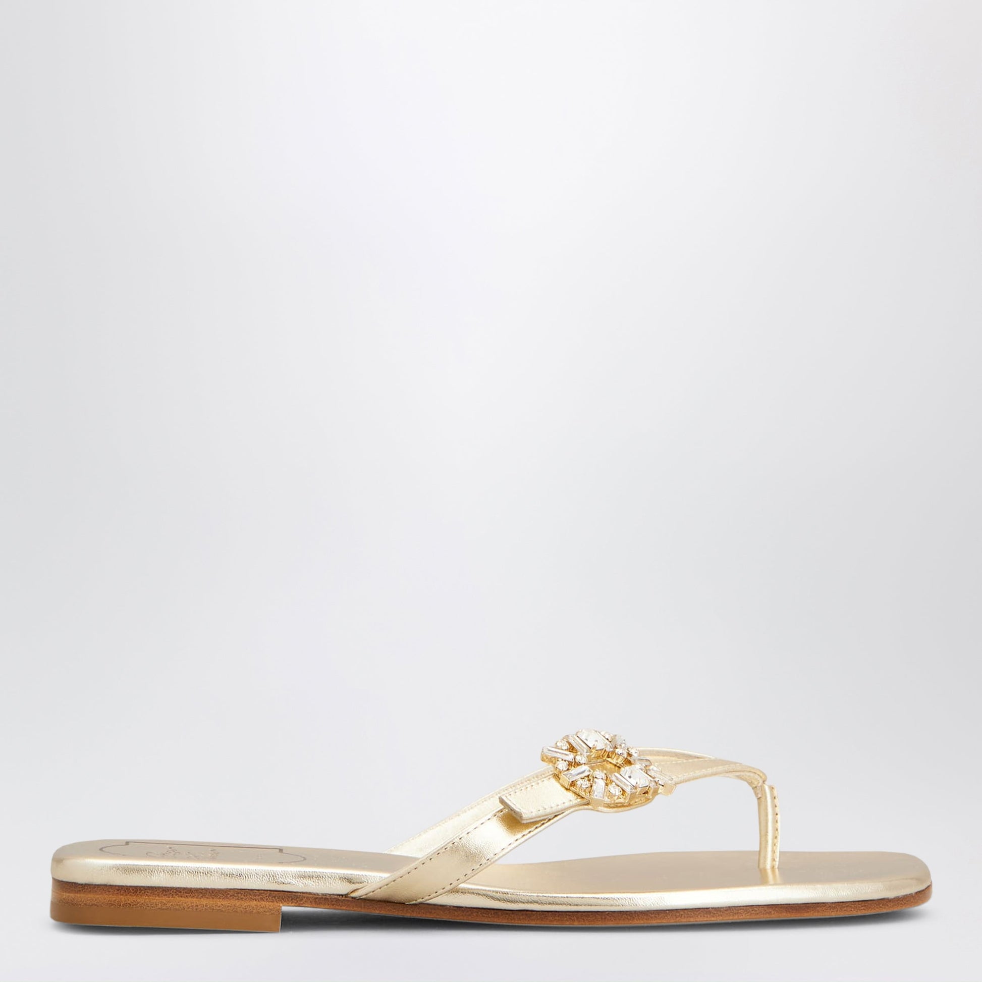 Roger Vivier Gold Metallic Nappa Leather Slip-On Women ROGER VIVIER