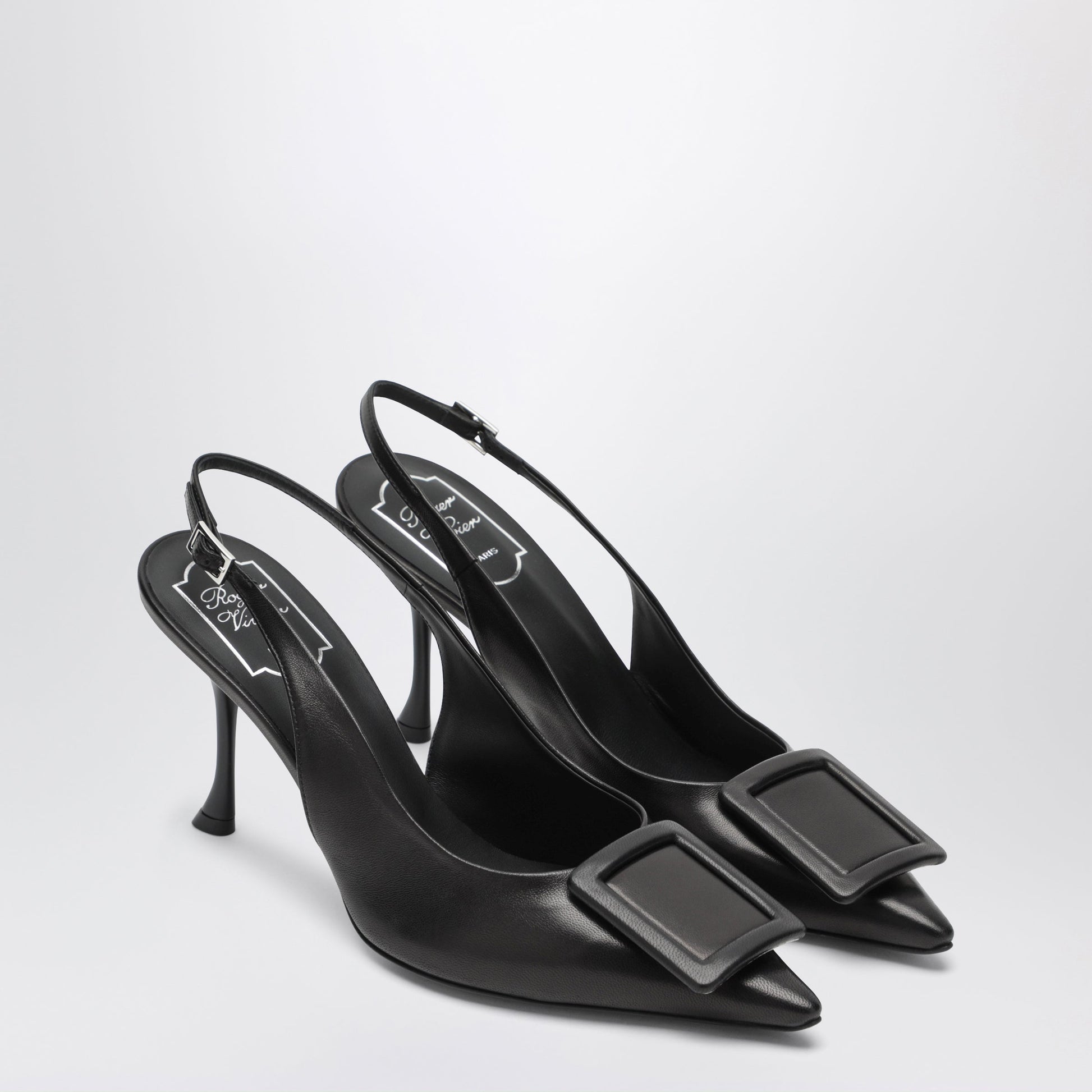 Roger Vivier Viv In The City' Nappa Leather Slingbacks Black Women ROGER VIVIER