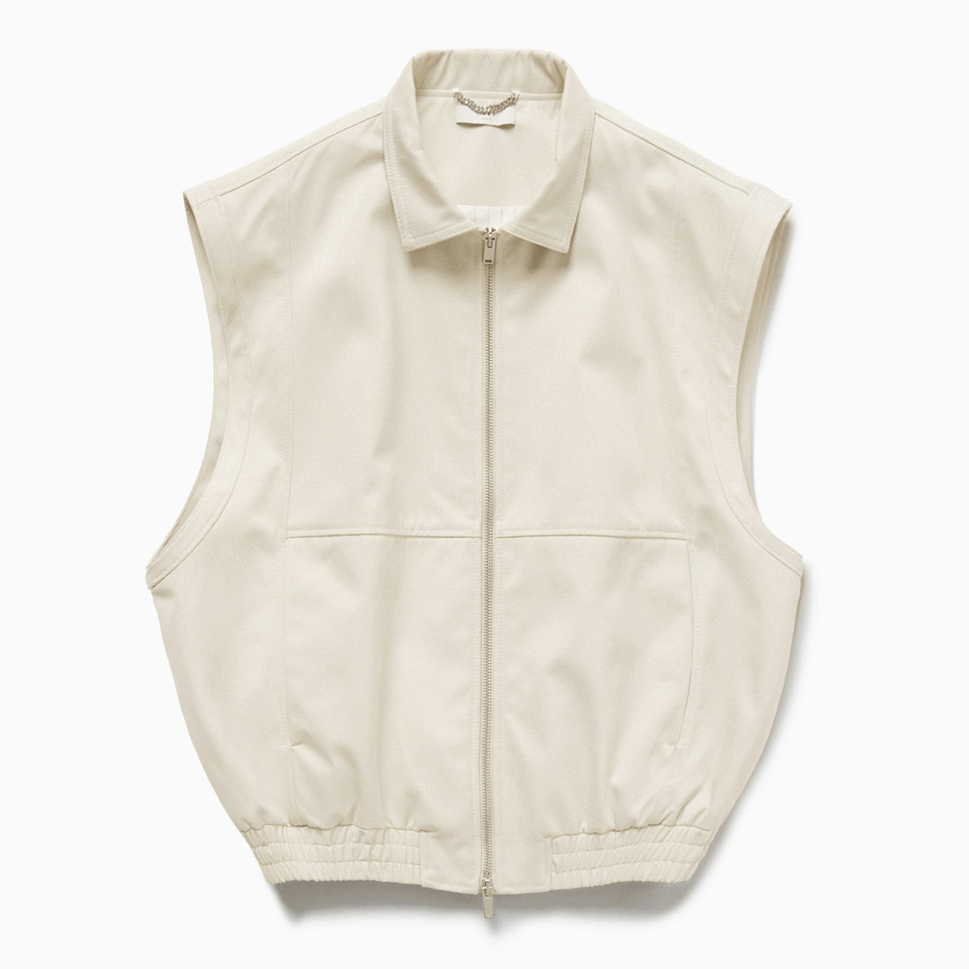 1989 Studio Light Cream Gabardine Zip Up Vest Women 1989 STUDIO