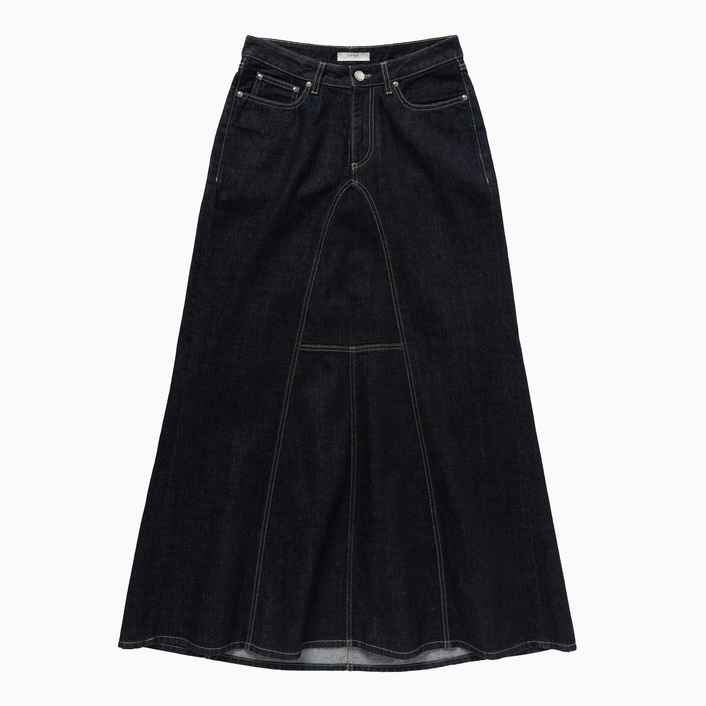 1989 Studio Long Denim Skirt Dark Blue Women 1989 STUDIO