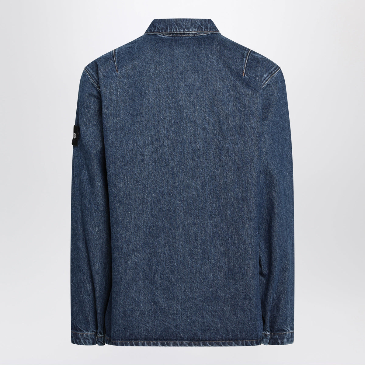 Stone Island Blue Light Bull Denim-Tc Overshirt Men STONE ISLAND