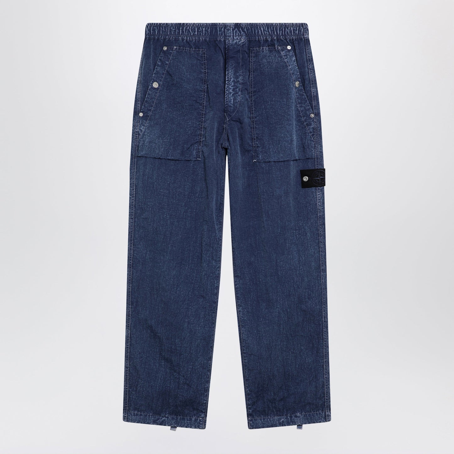 Stone Island Loose-Fit Fatigue Pants In Compact Nylon In Blue Men STONE ISLAND