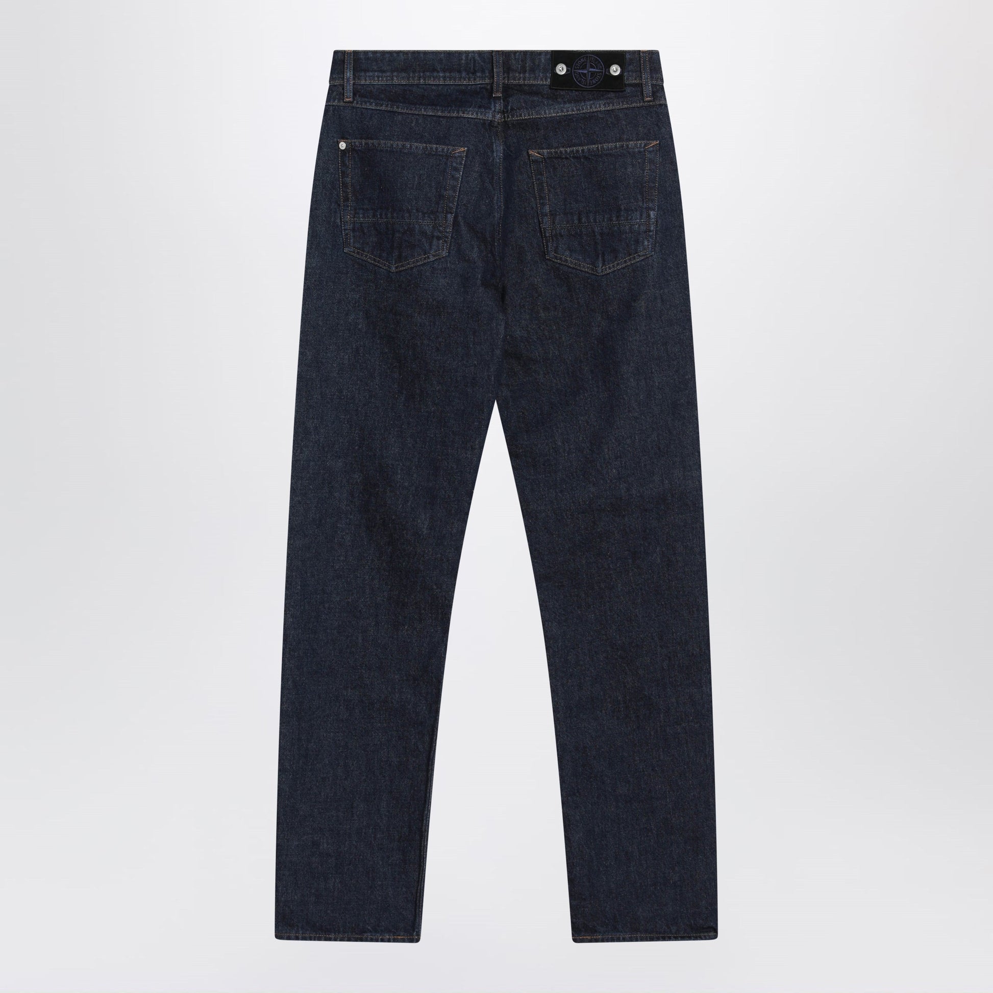 Stone Island Regular Straight Jeans In Blue Rinsed Denim Men STONE ISLAND