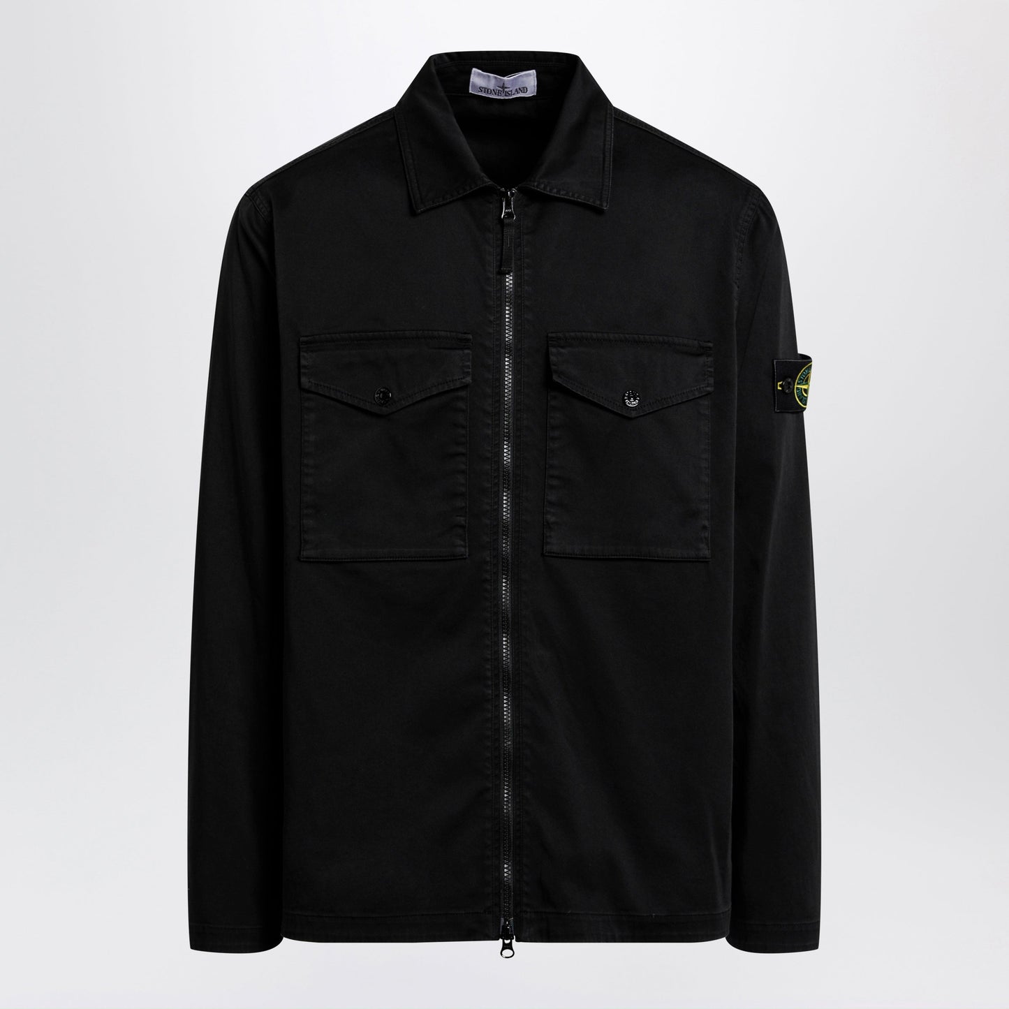 Stone Island Blue Cotton Zip-Up Jacket Men STONE ISLAND