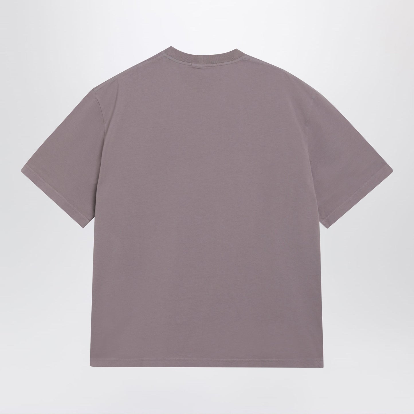 Stone Island Grey-Purple T-Shirt With Garment Dyed Graphics Print Men STONE ISLAND