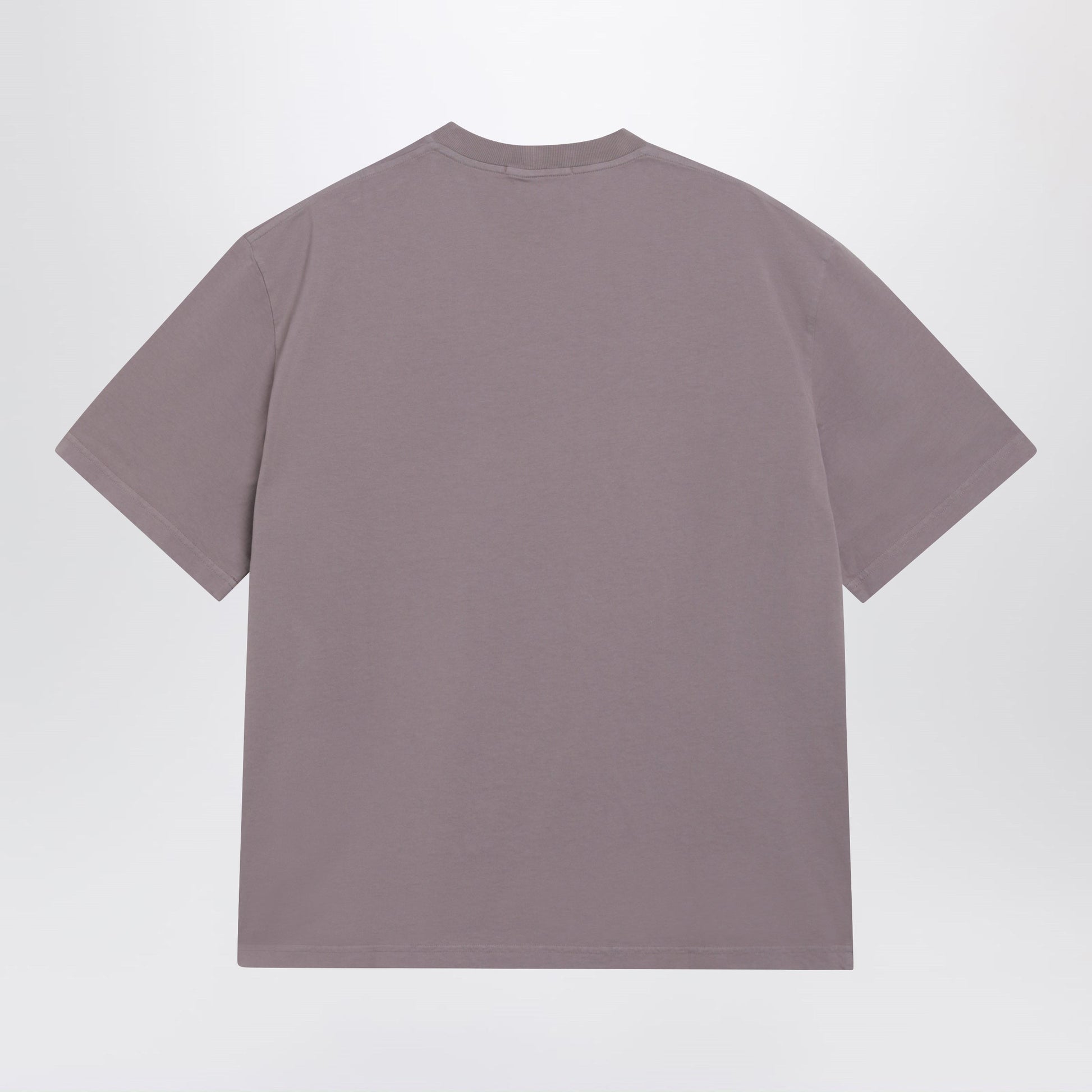 Stone Island Grey-Purple T-Shirt With Garment Dyed Graphics Print Men STONE ISLAND
