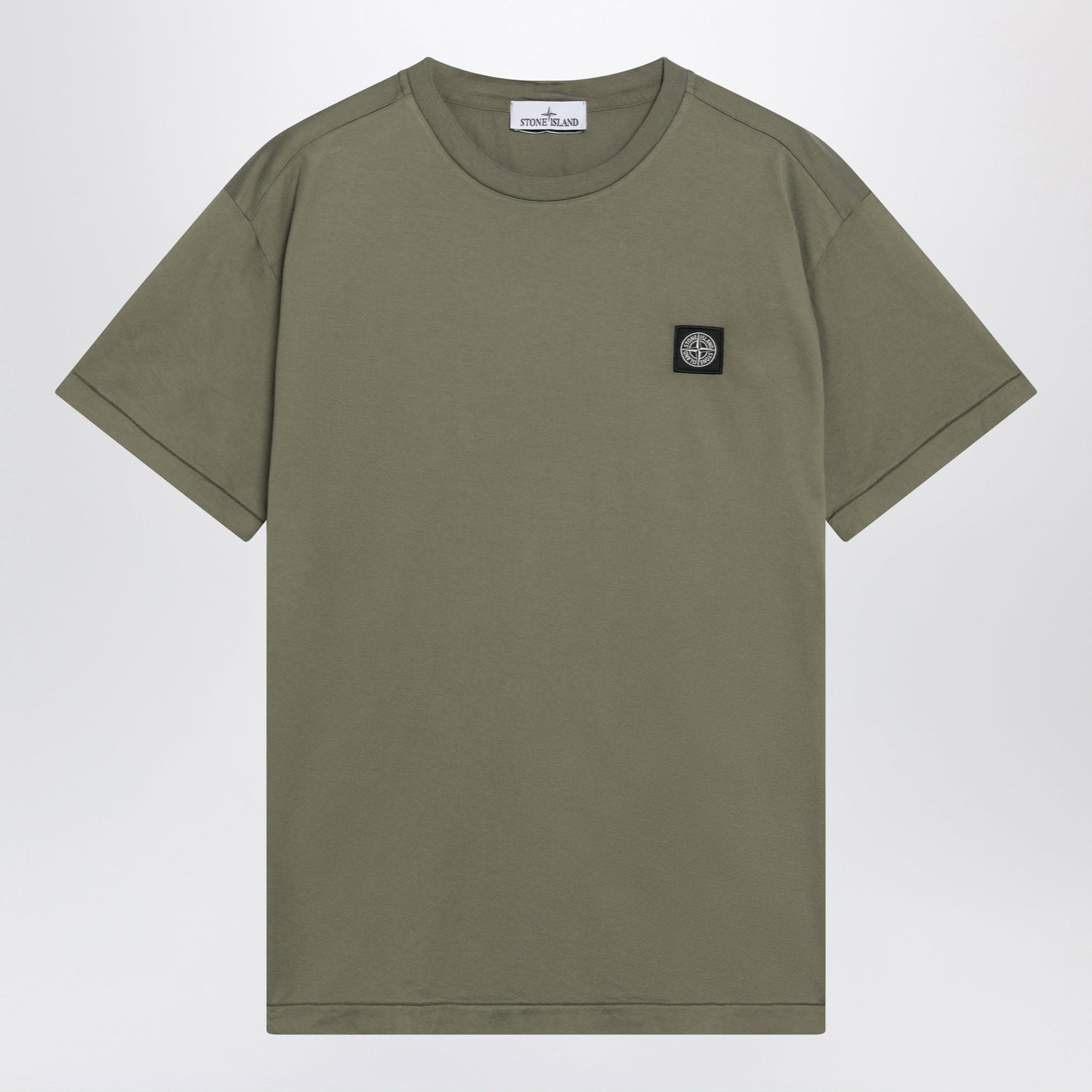 Stone Island Military Green Cotton T-Shirt Men STONE ISLAND