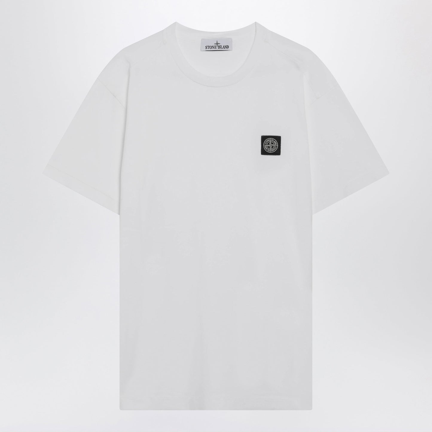 Stone Island White Slim-Fit Cotton T-Shirt Men STONE ISLAND
