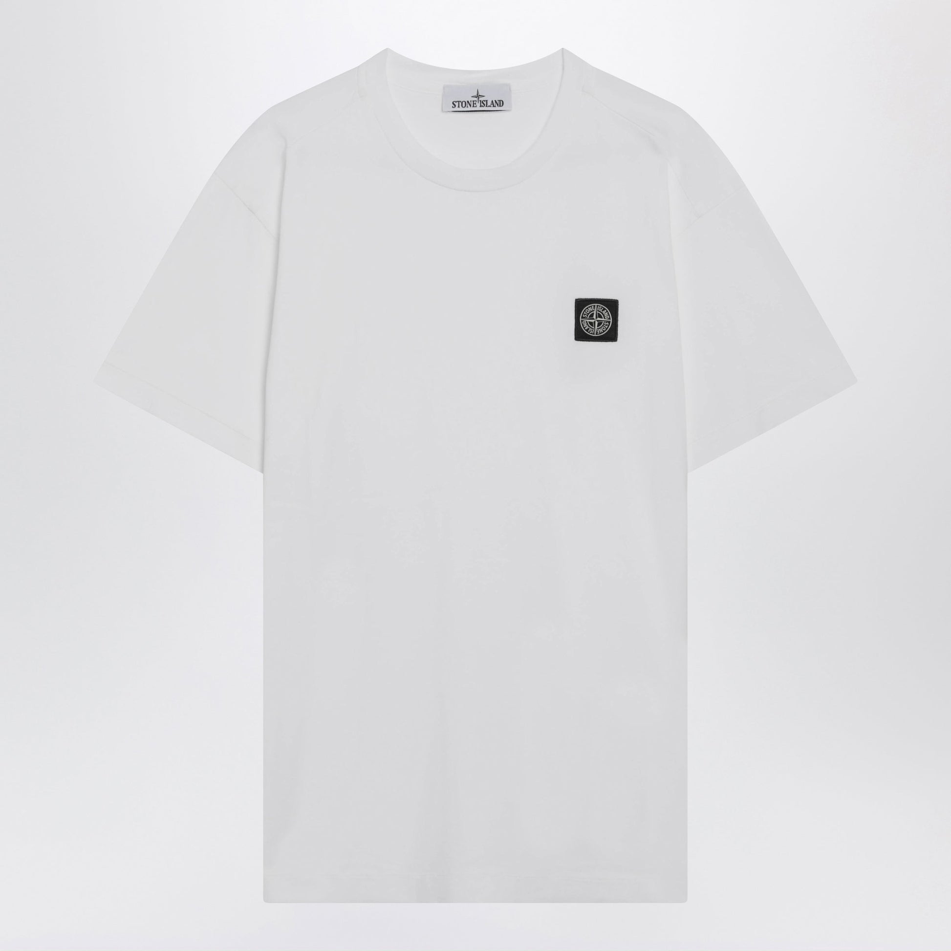 Stone Island White Slim-Fit Cotton T-Shirt Men STONE ISLAND