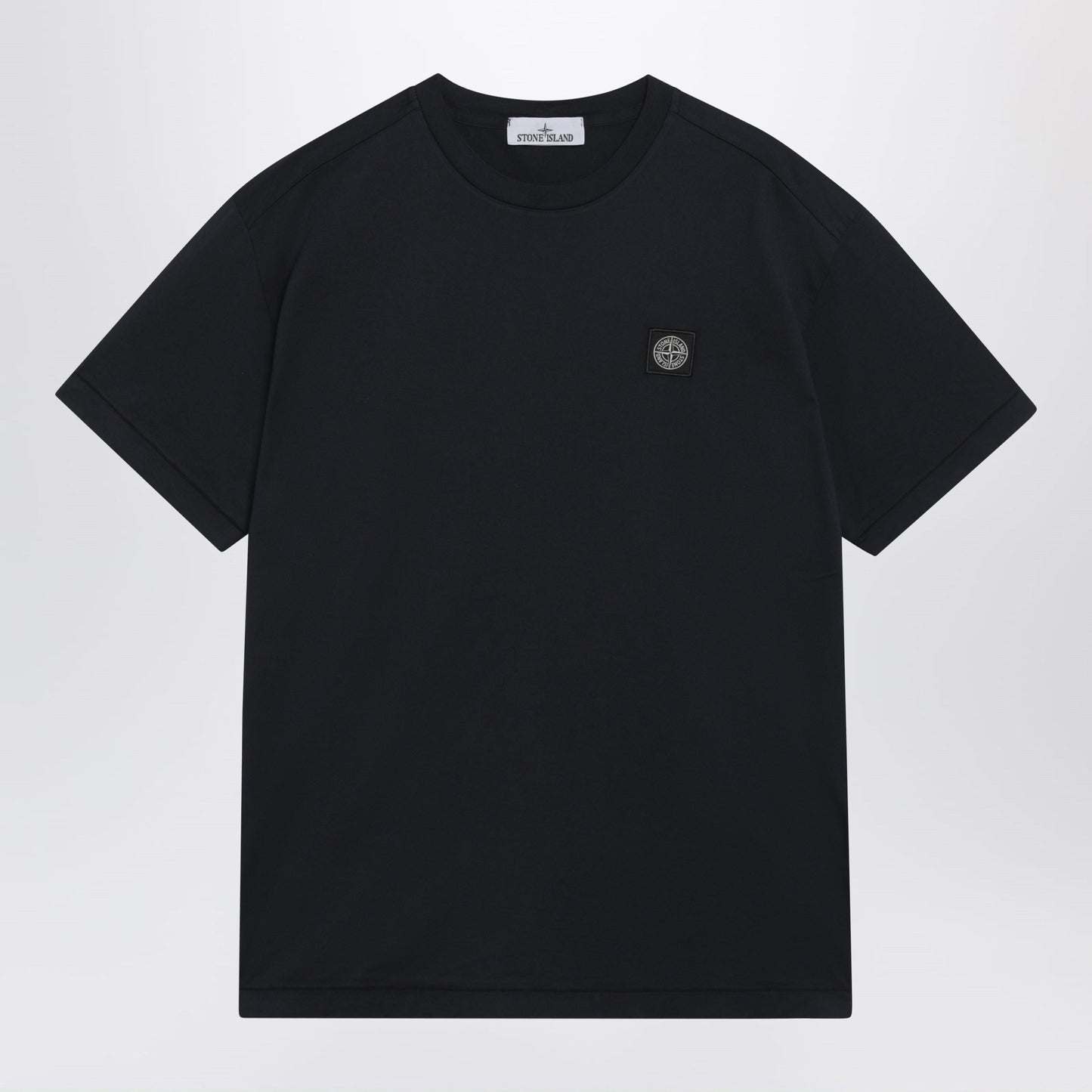 Stone Island Navy Blue Cotton T-Shirt With Slim Fit Men STONE ISLAND