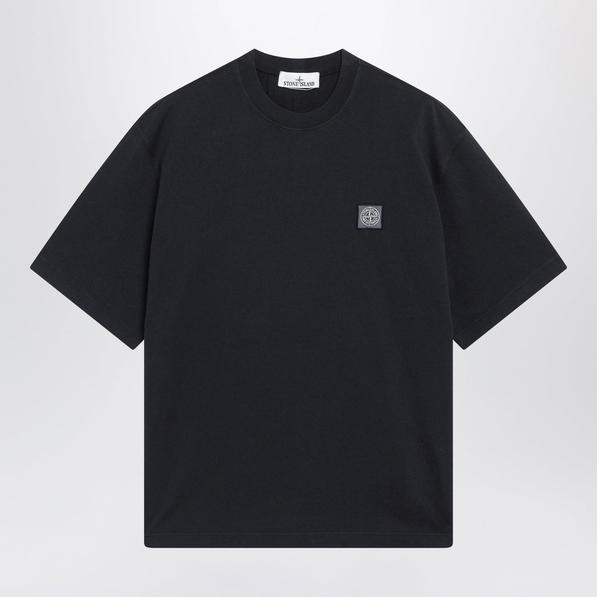 Stone Island Navy Blue Short-Sleeved T-Shirt In Cotton Jersey Men STONE ISLAND