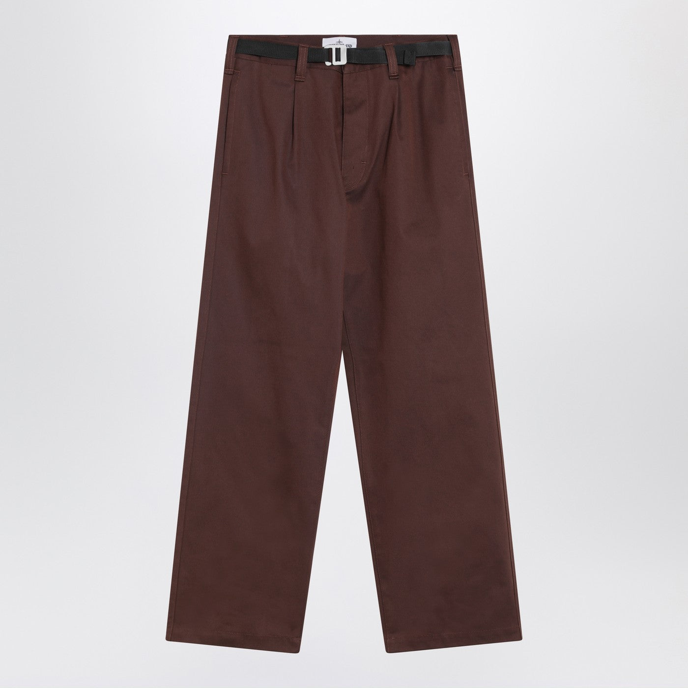 Stone Island Tobacco-Coloured Cotton Blend Trousers Men STONE ISLAND