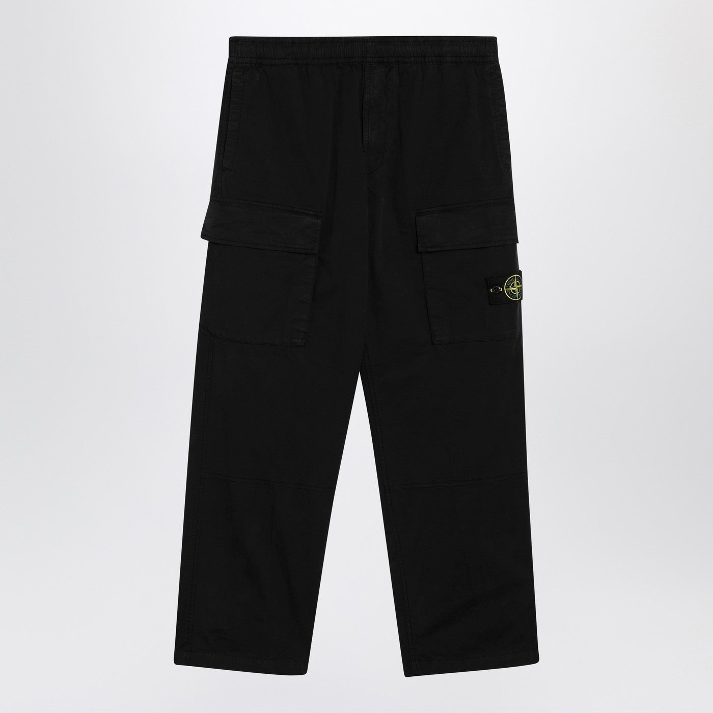 Stone Island Black Cotton-Blend Cargo Trousers Men STONE ISLAND