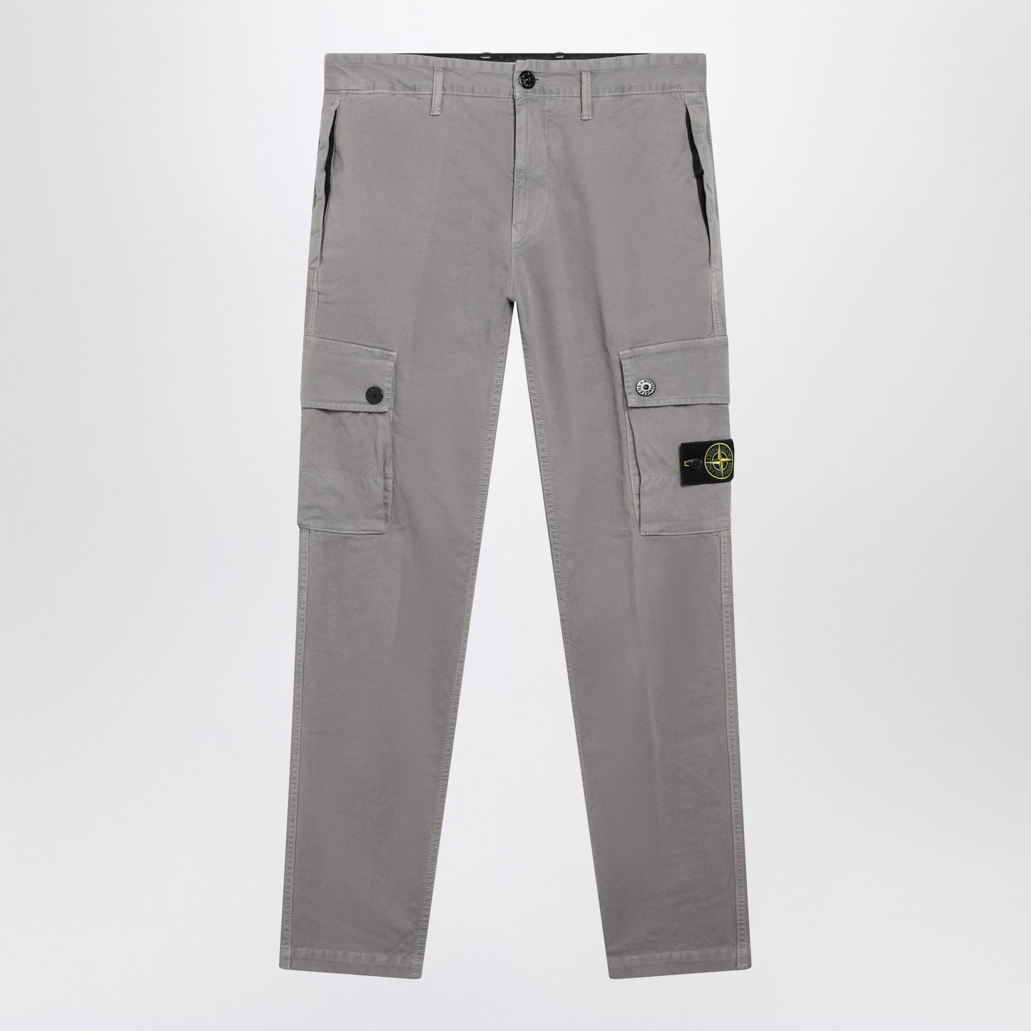 Stone Island Grey Cotton Cargo Trousers Men STONE ISLAND