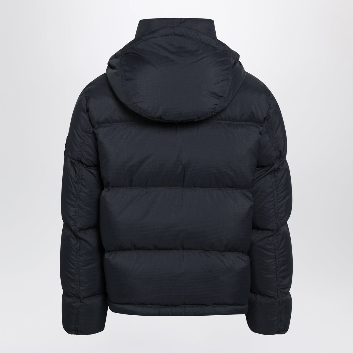 Stone Island Navy Blue Zip-Up Down Jacket In Ripstop Nylon Men STONE ISLAND
