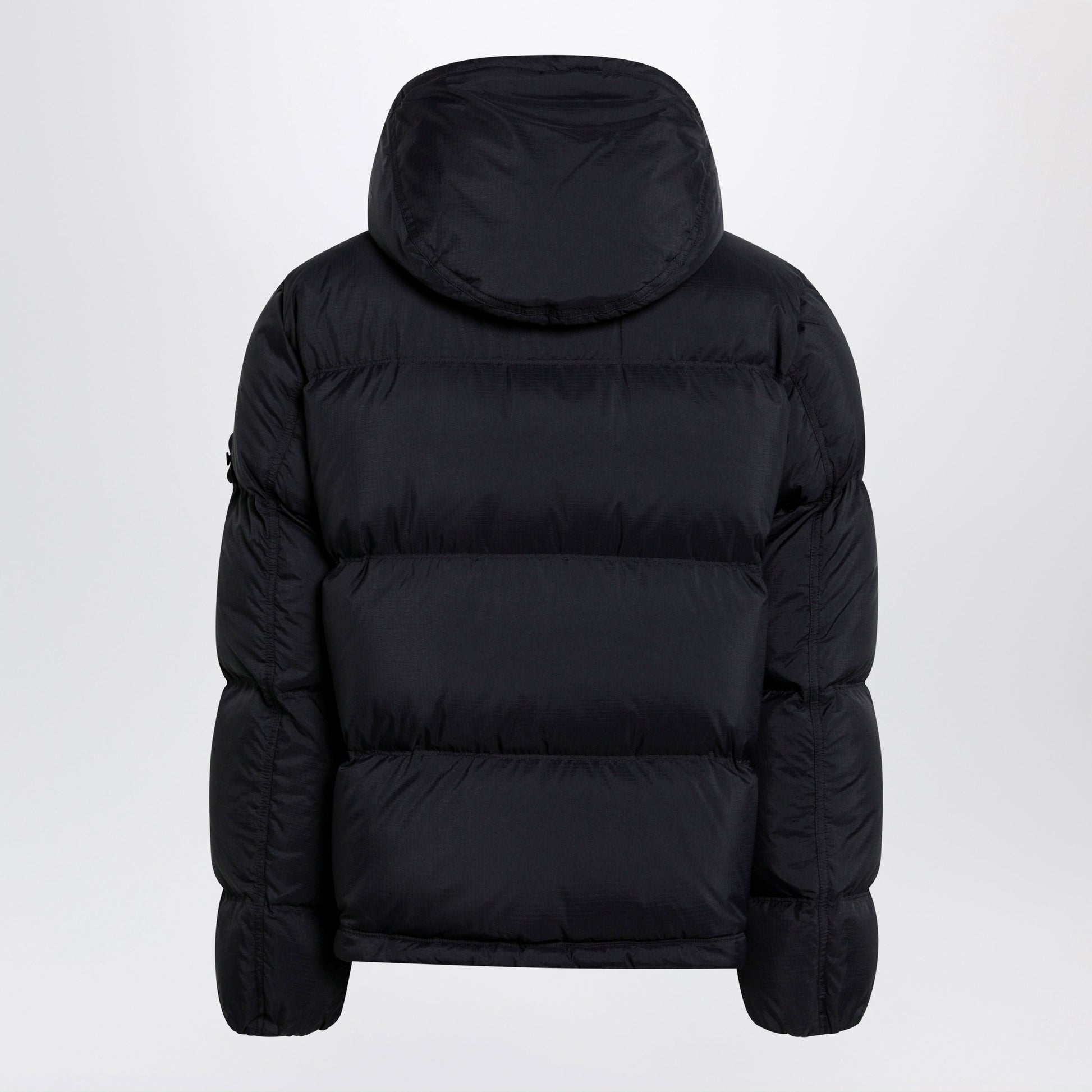 Stone Island Black Ripstop Nylon Zip-Up Down Jacket Men STONE ISLAND