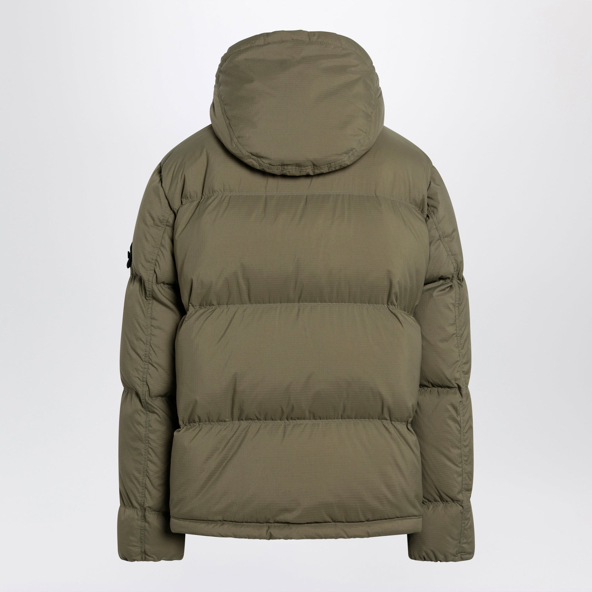 Stone Island Military Green Ripstop Nylon Zip-Up Down Jacket Men STONE ISLAND
