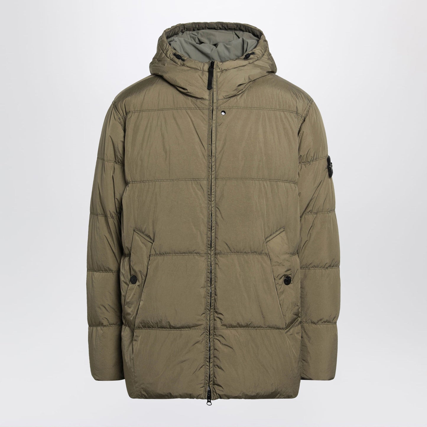 Stone Island Water-Repellent Puffer Jacket In Military Green Nylon Men STONE ISLAND