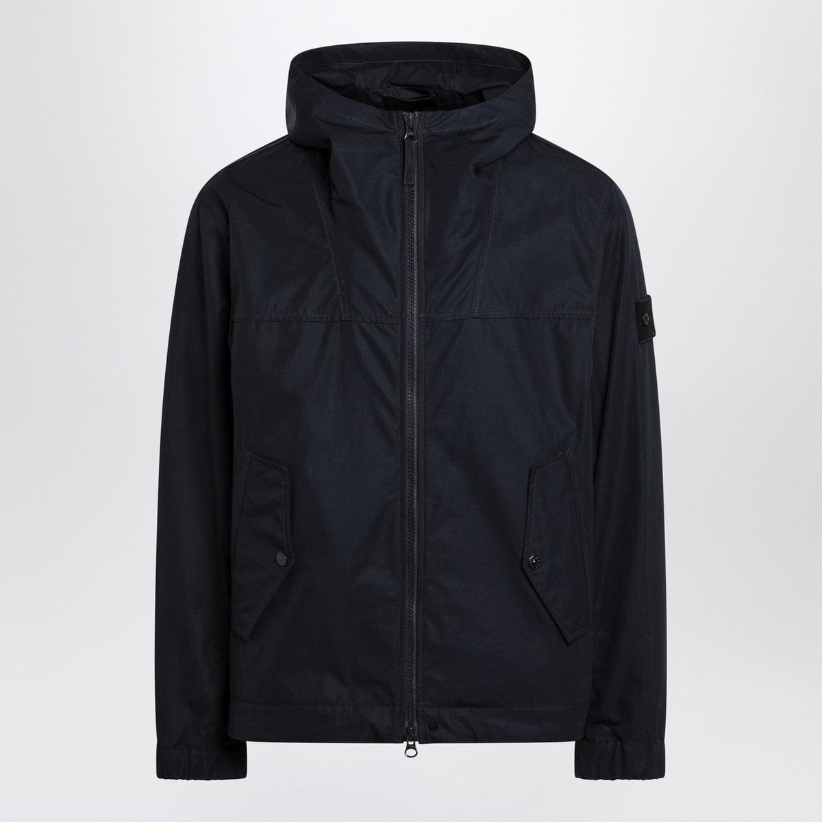 Stone Island Navy Blue Cotton Zip-Up Jacket Men Men STONE ISLAND