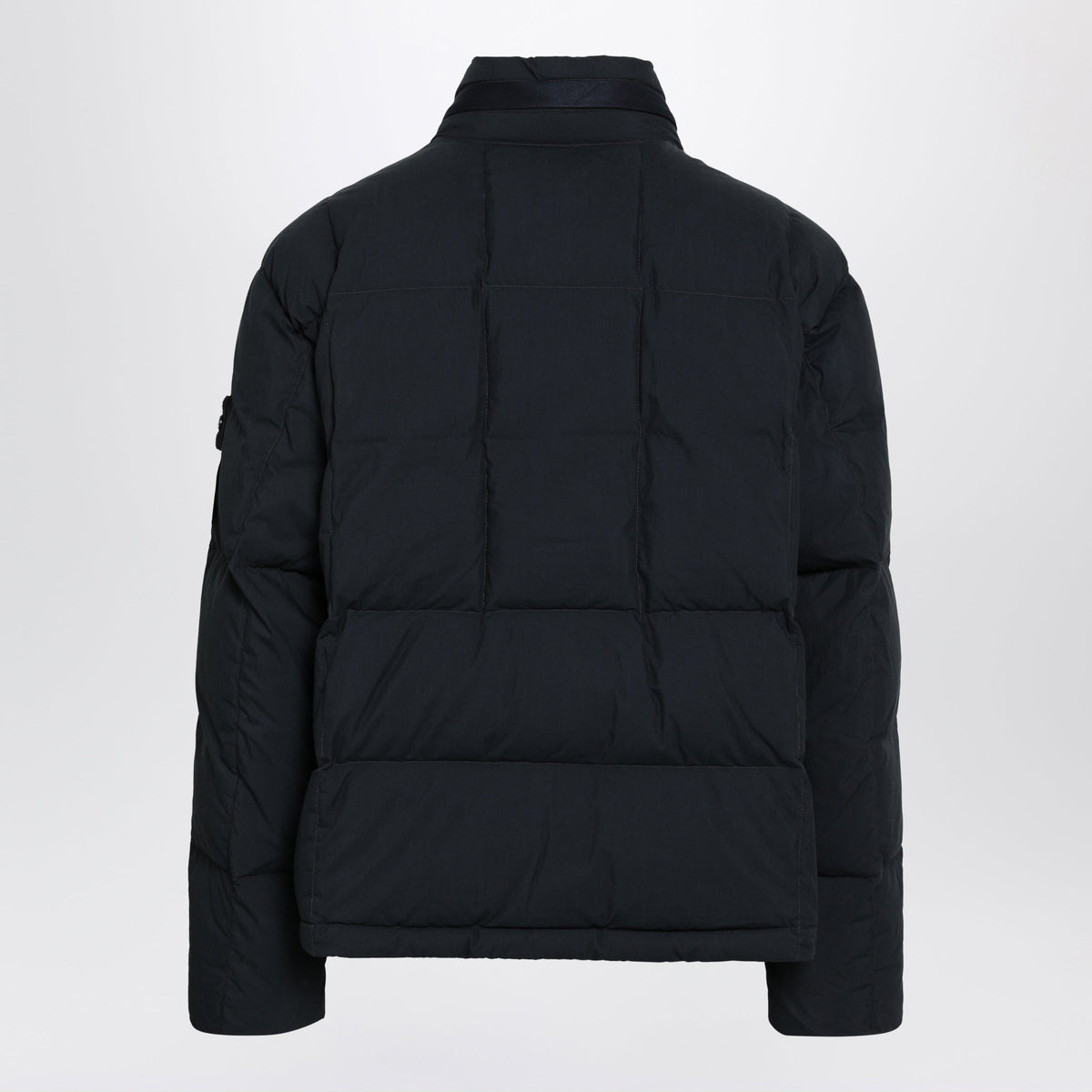 Stone Island Navy Blue Down Jacket In Cotton And Nylon Men STONE ISLAND