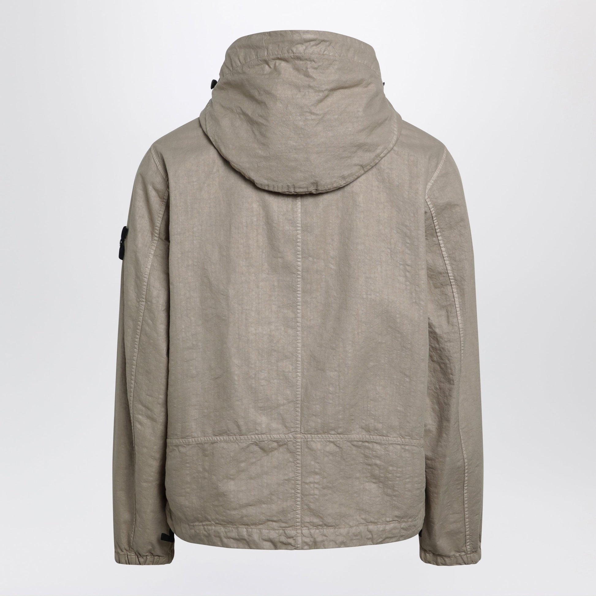 Stone Island Beige Nylon Zip Jacket Men STONE ISLAND