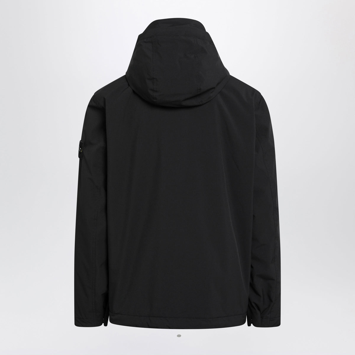 Stone Island Black Hooded Jacket In Technical Fabric Men STONE ISLAND