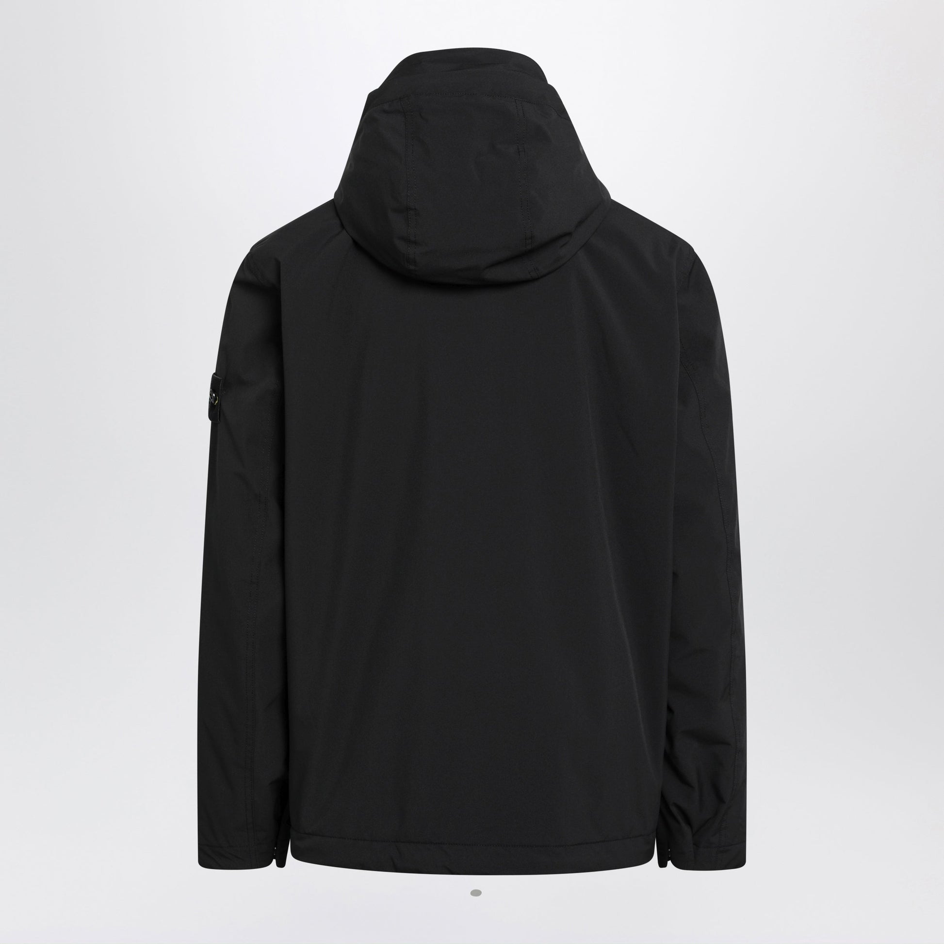 Stone Island Black Hooded Jacket In Technical Fabric Men STONE ISLAND