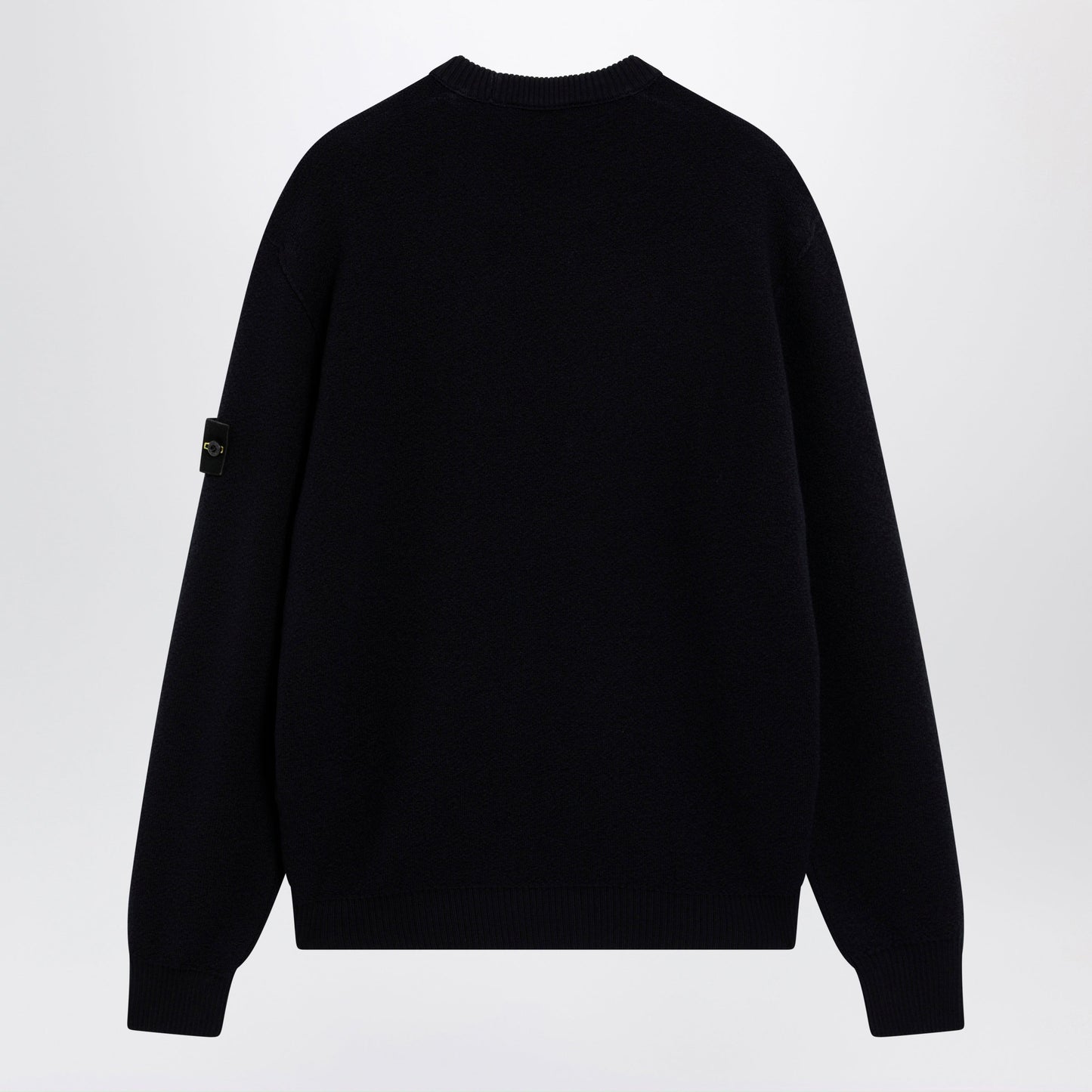 Stone Island Navy Blue Wool Crewneck Sweater Men STONE ISLAND