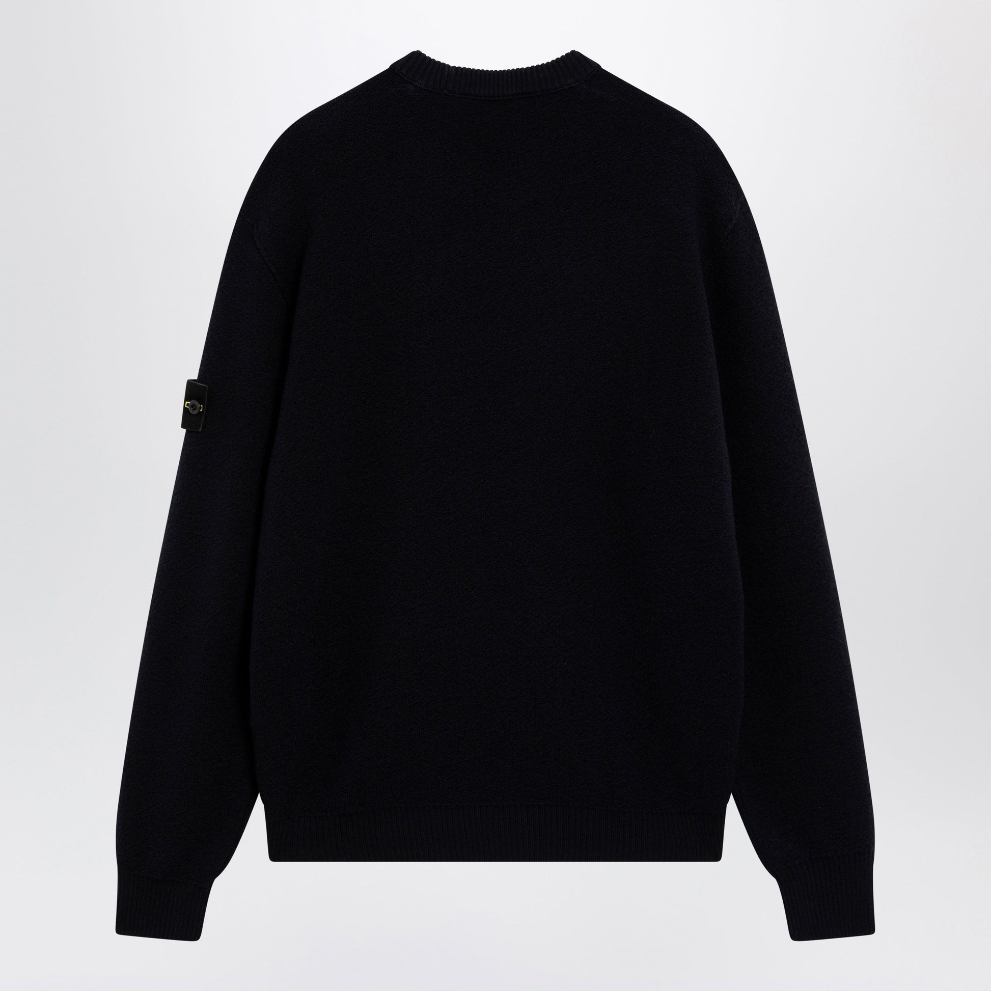 Stone Island Navy Blue Wool Crewneck Sweater Men STONE ISLAND