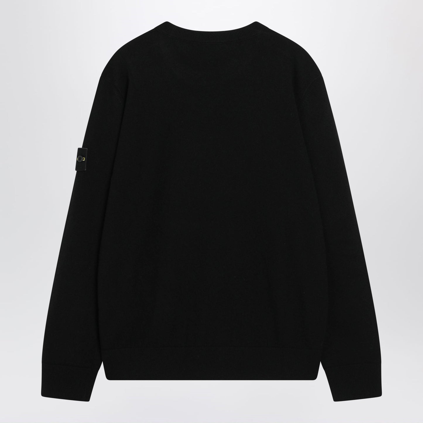 Stone Island Black Wool Crew-Neck Sweater Men STONE ISLAND