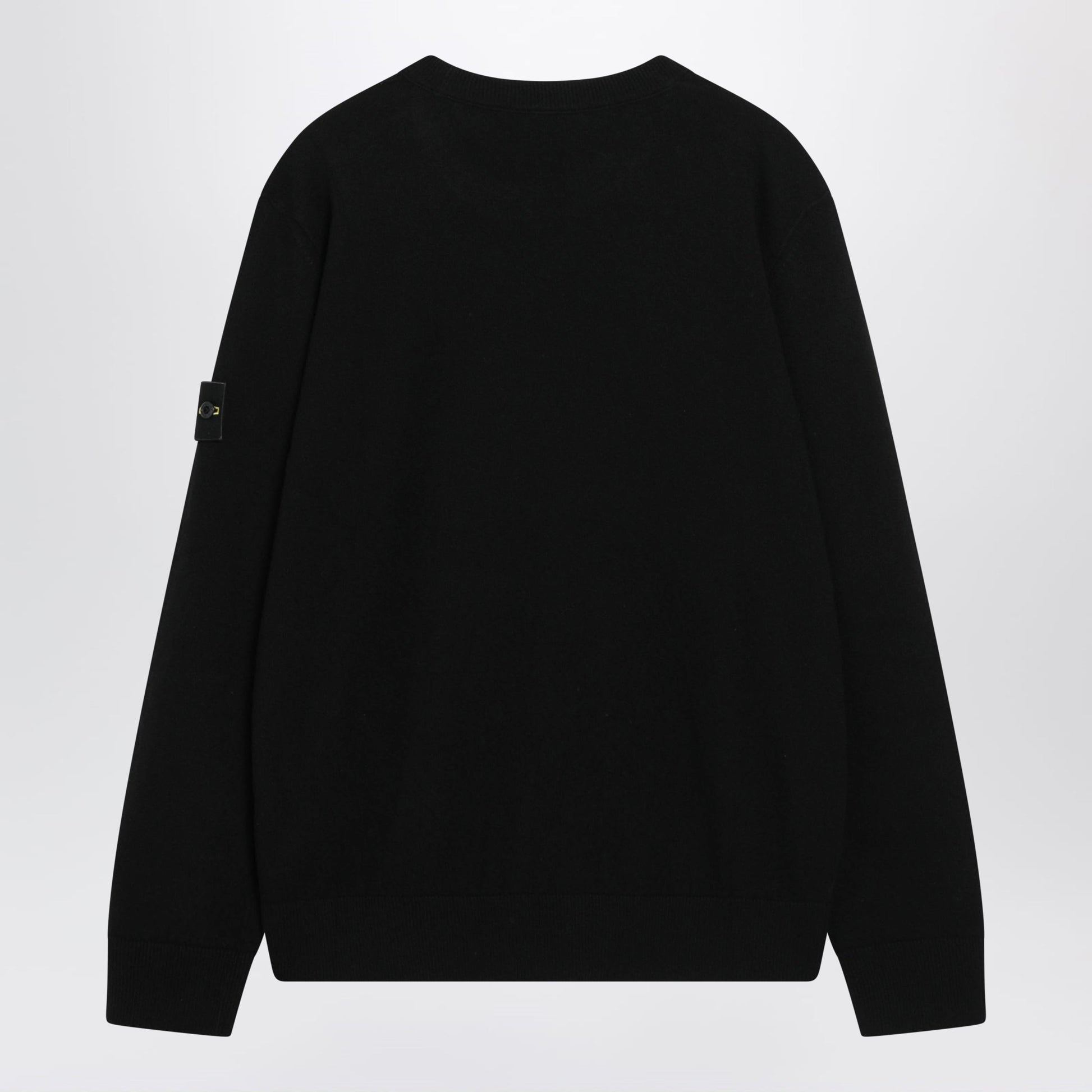 Stone Island Black Wool Crew-Neck Sweater Men STONE ISLAND