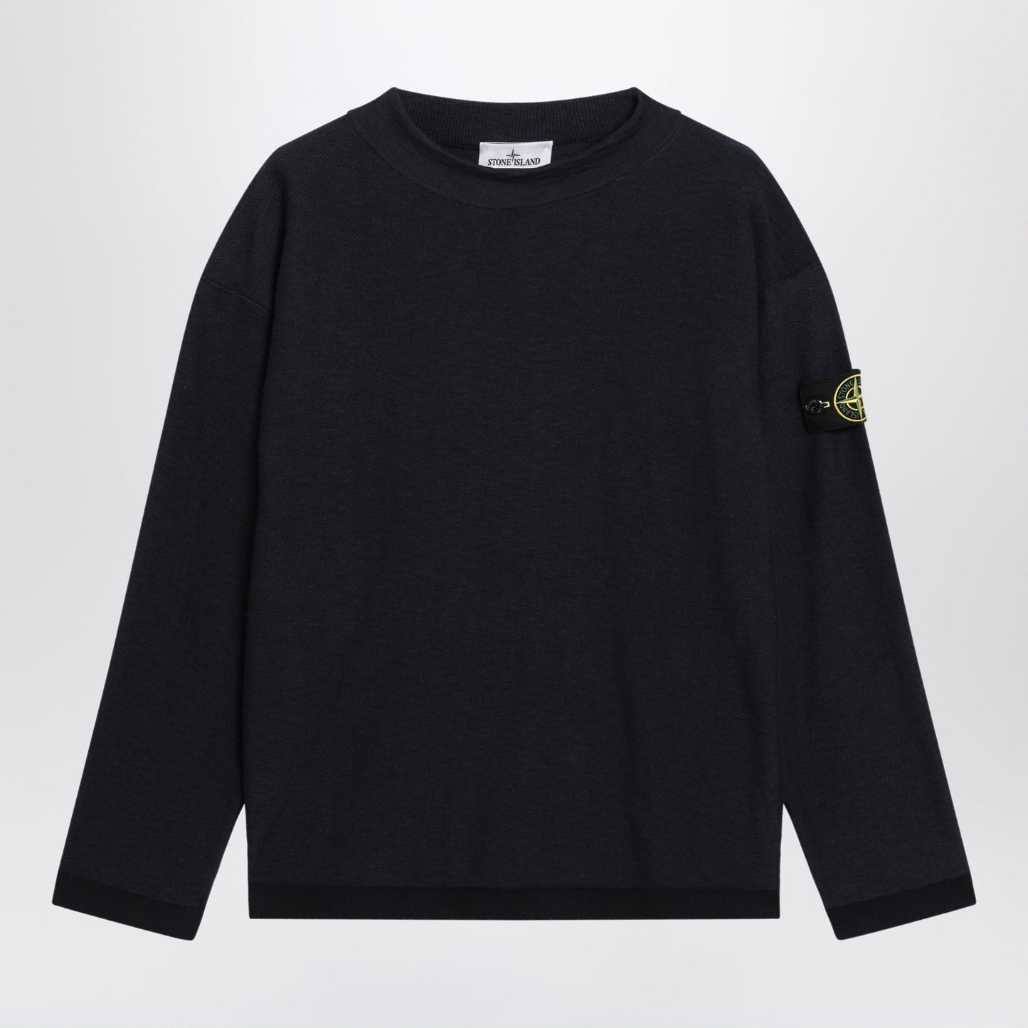 Stone Island Navy Blue Crater Neck Jumper Men STONE ISLAND