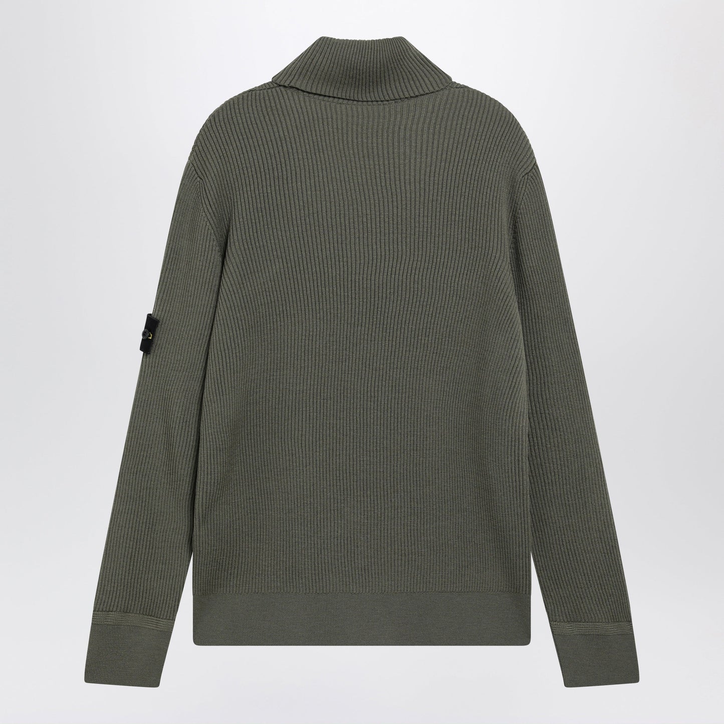 Stone Island Military Green Ribbed Turtleneck Sweater Men STONE ISLAND