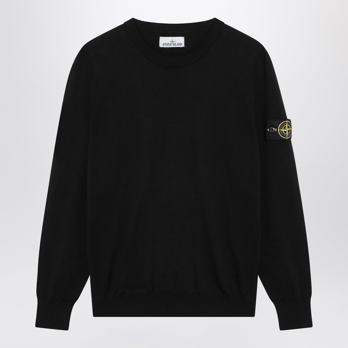 Stone Island Black Cotton Sweater Men STONE ISLAND
