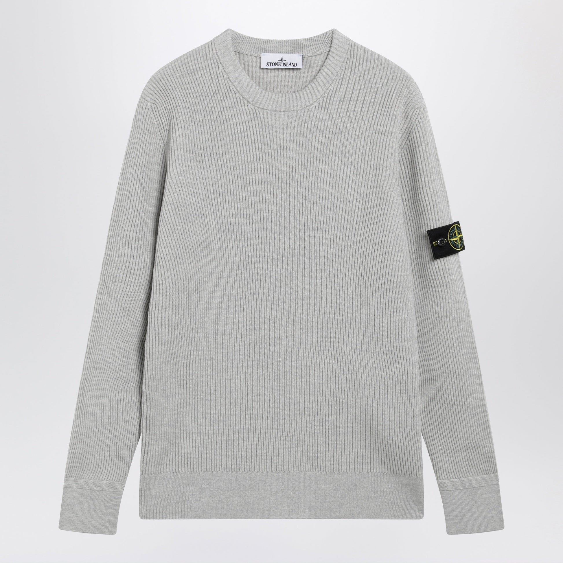 Stone Island Sand Ribbed Crew-Neck Sweater Men STONE ISLAND