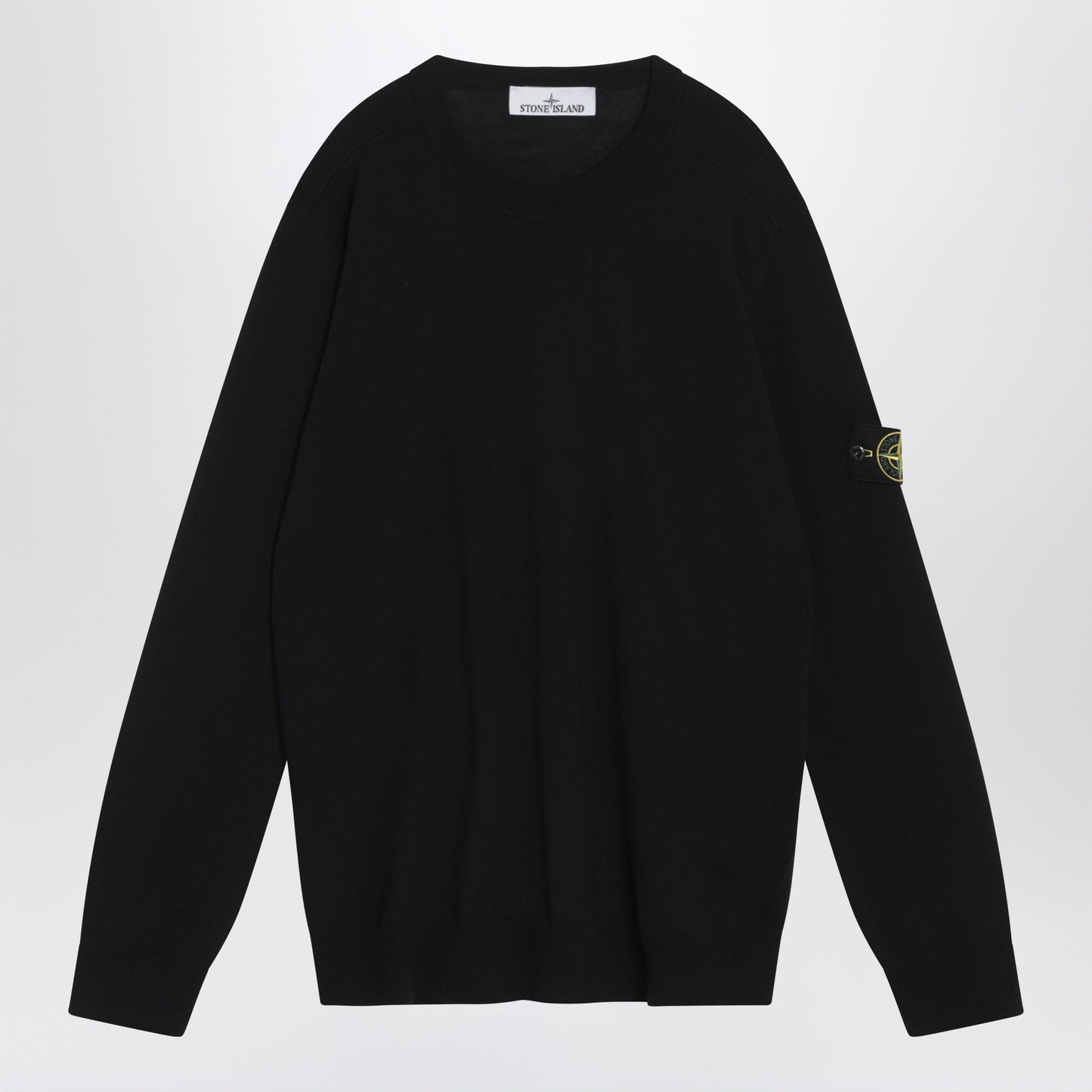 Stone Island Navy Blue Wool Crew-Neck Sweater Men STONE ISLAND