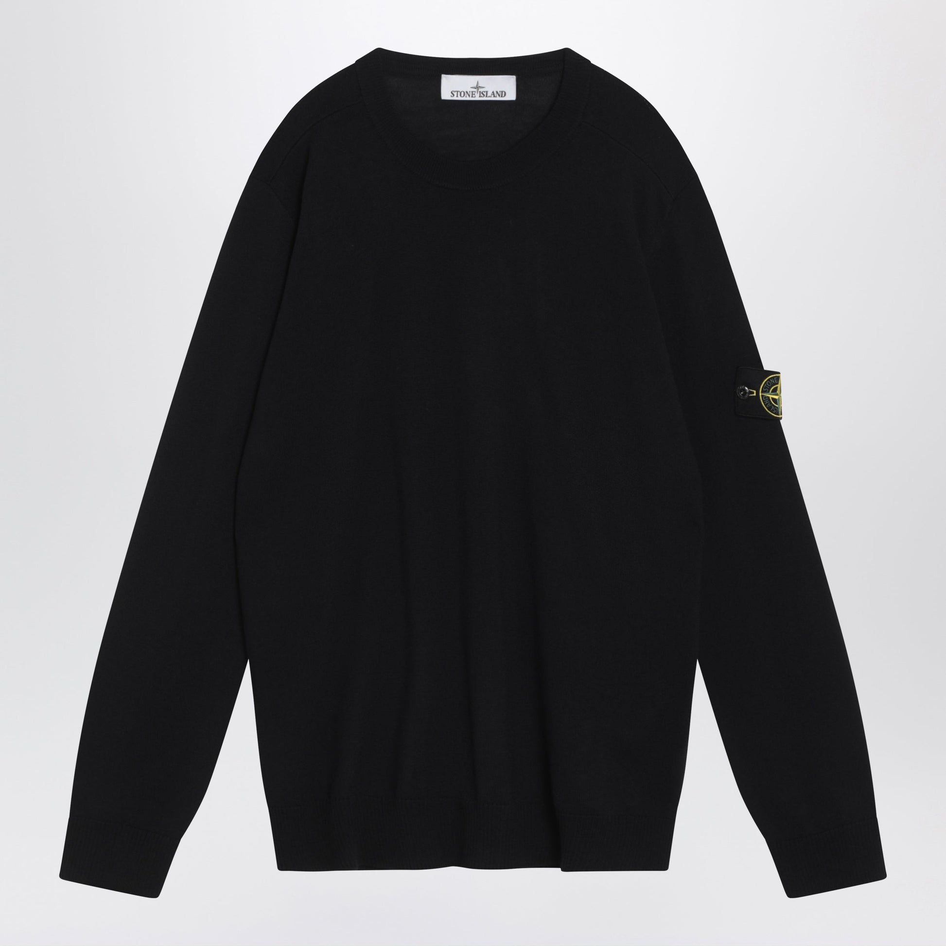 Stone Island Navy Blue Wool Crew-Neck Sweater Men STONE ISLAND