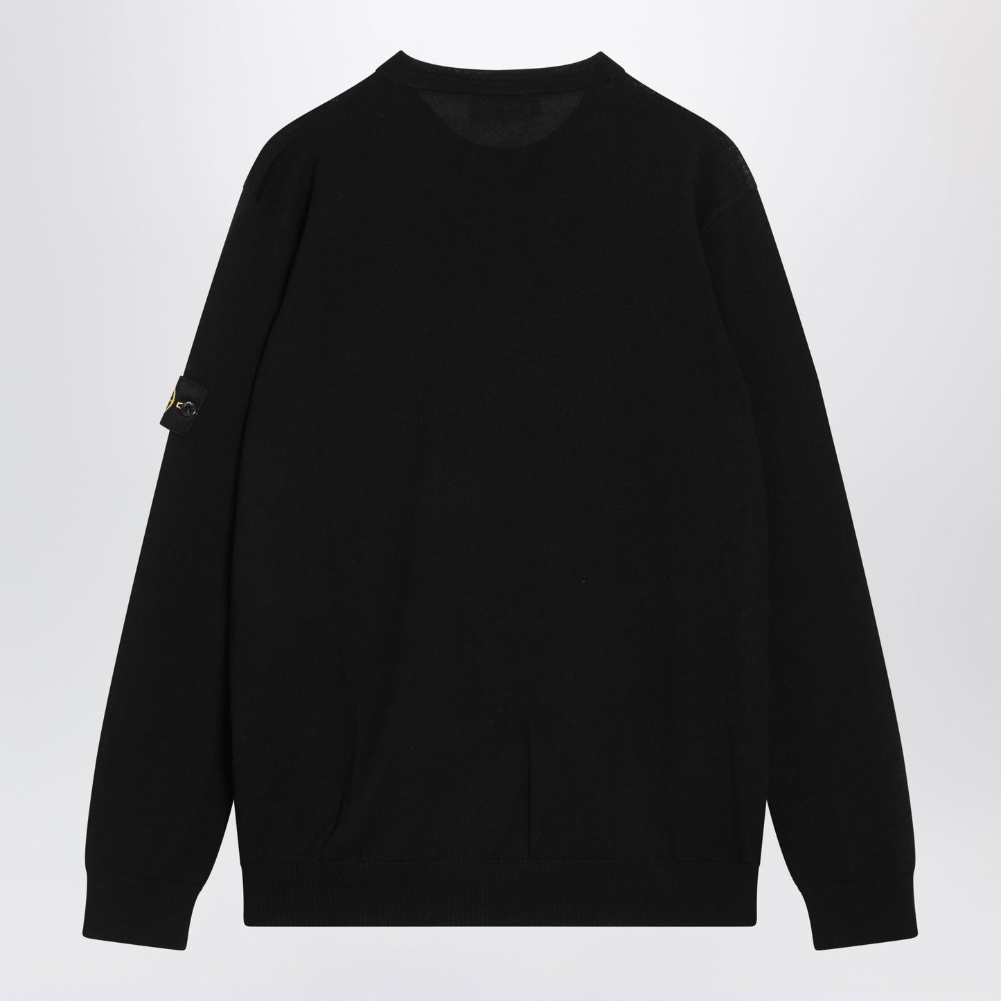 Stone Island Black Wool Crew-Neck Sweater Men STONE ISLAND