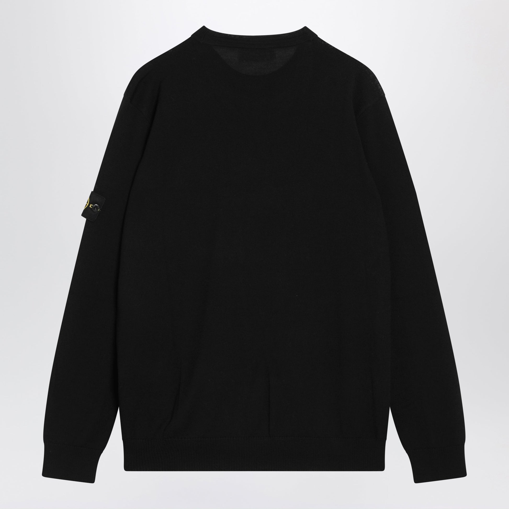 Stone Island Black Wool Crew-Neck Sweater Men STONE ISLAND