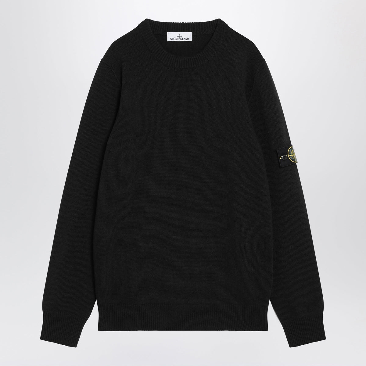 Stone Island Black Wool Blend Sweater Men STONE ISLAND