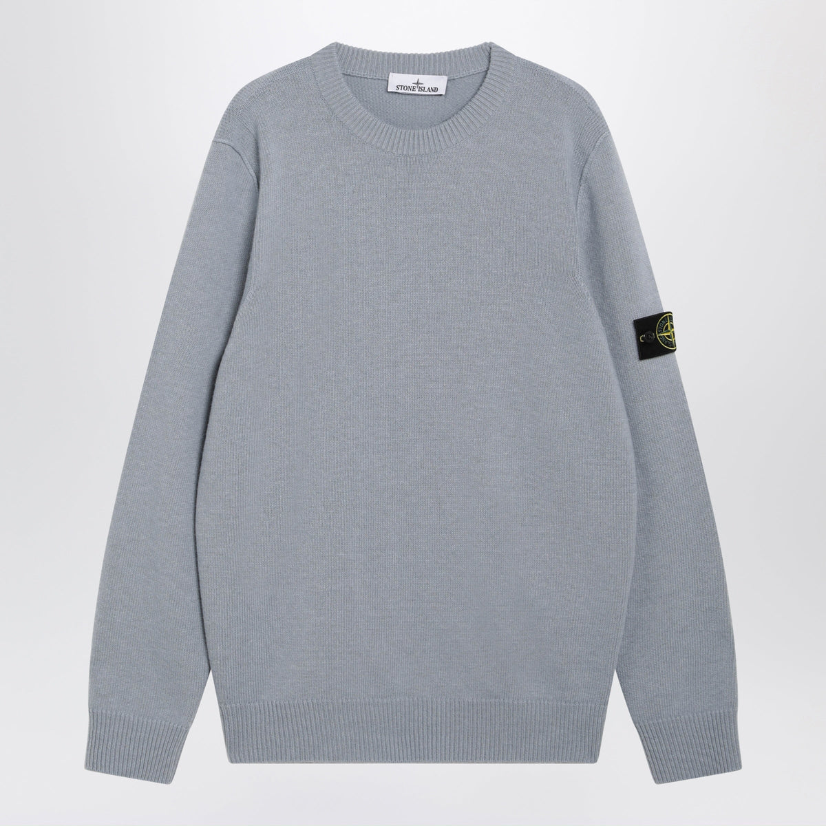 Stone Island Ash Grey Sweater In Wool Blend Men STONE ISLAND