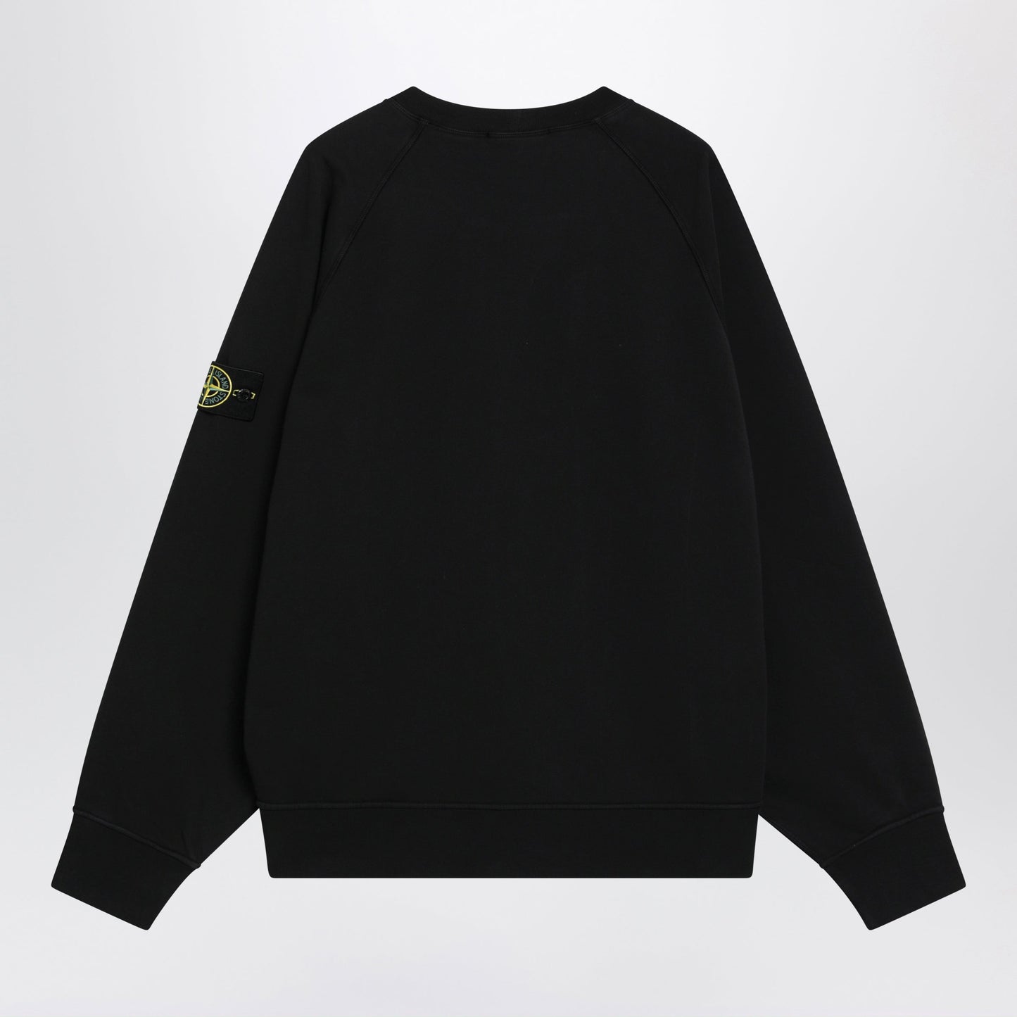 Stone Island Black Crewneck Sweatshirt In Organic Cotton Men STONE ISLAND