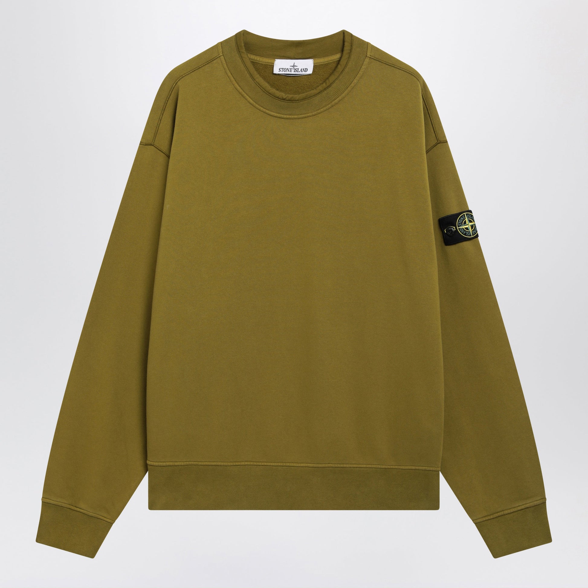 Stone Island Oversize Crewneck Sweatshirt In Cactus Color Men STONE ISLAND