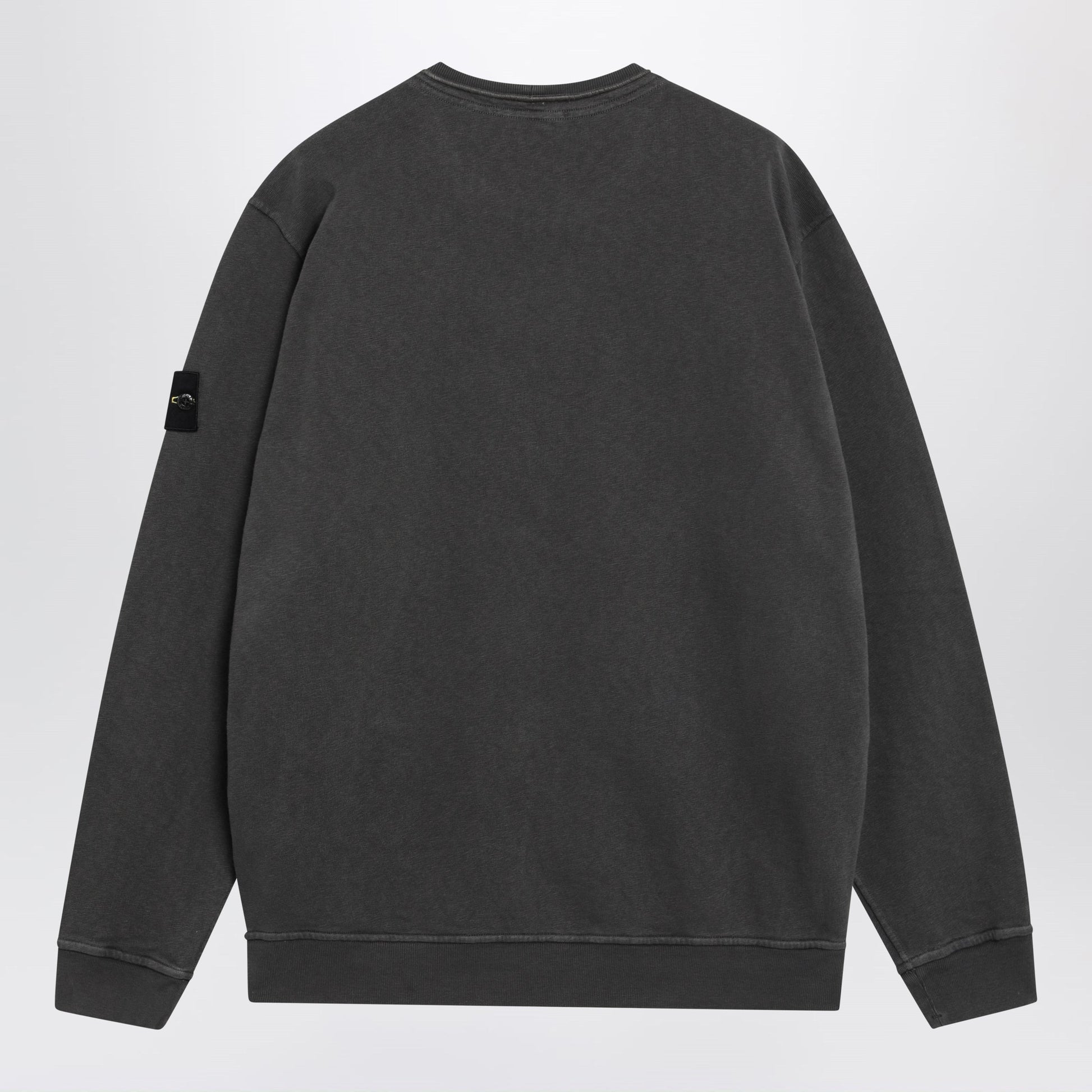 Stone Island Crewneck Sweatshirt In Slub Cotton, Grey Men STONE ISLAND
