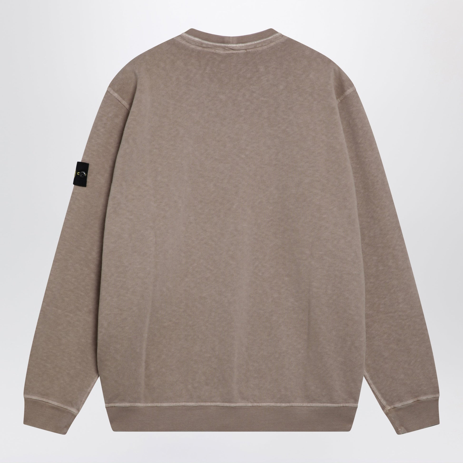 Stone Island Crewneck Sweatshirt With Old Garment-Dyed Treatment In Slub Cotton In Beige Men STONE ISLAND