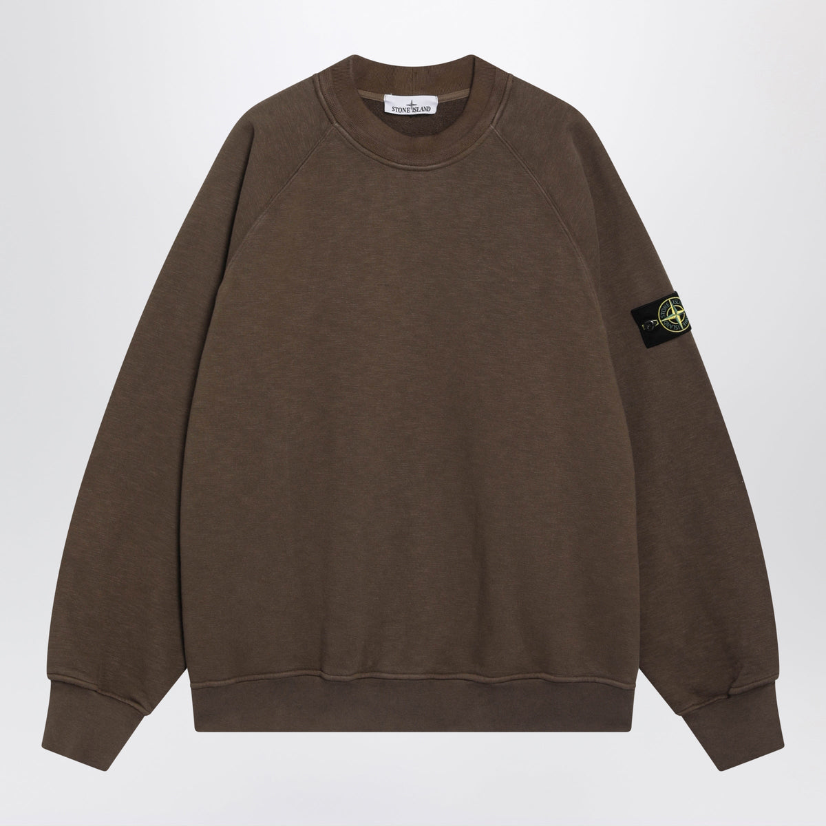 Stone Island Umber Cotton Turtleneck Sweatshirt Men STONE ISLAND