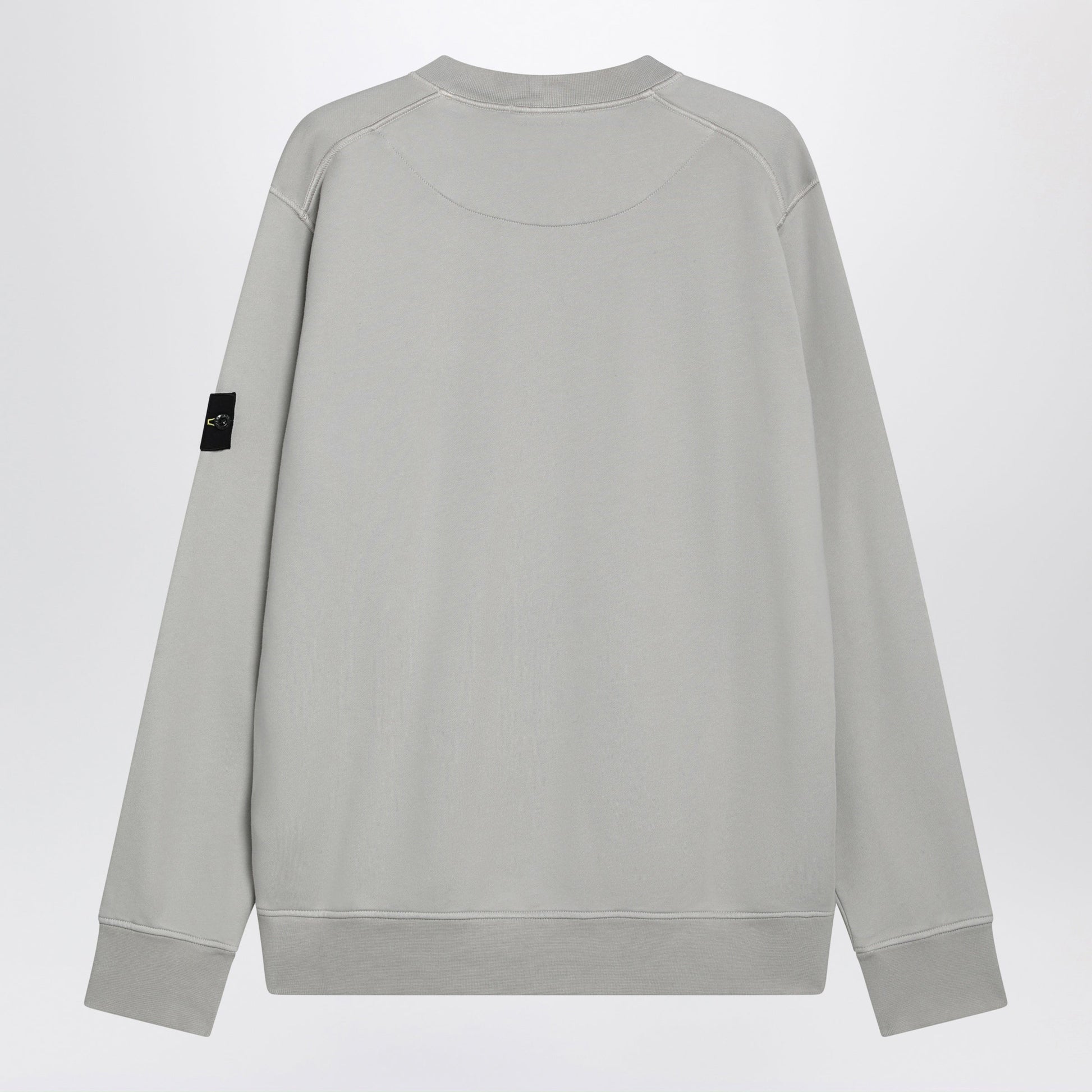 Stone Island Pearl Grey Cotton Crewneck Sweatshirt Men STONE ISLAND