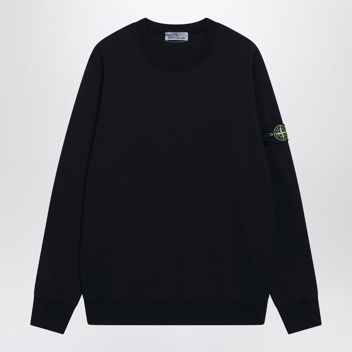 Stone Island Navy Blue Cotton Crew-Neck Sweatshirt Men STONE ISLAND