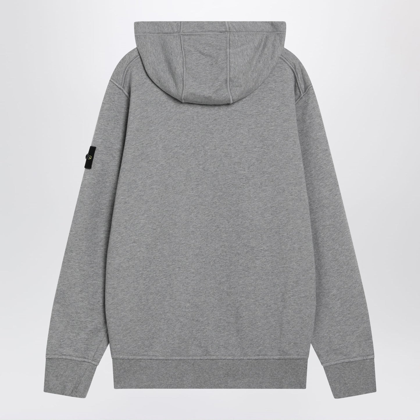 Stone Island Grey Melange Cotton Hoodie Men STONE ISLAND