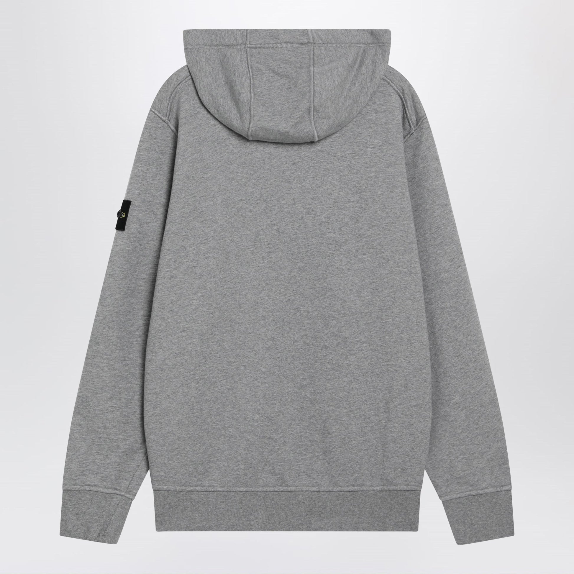 Stone Island Grey Melange Cotton Hoodie Men STONE ISLAND